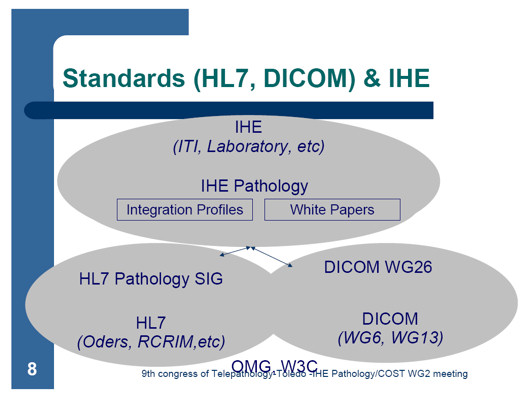 Standards (HL7, DICCOM) and IHE